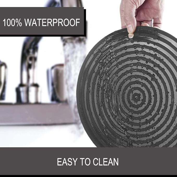 2 Pack Silicone Pet Food Mat, Small Rubber Mat - Image 5