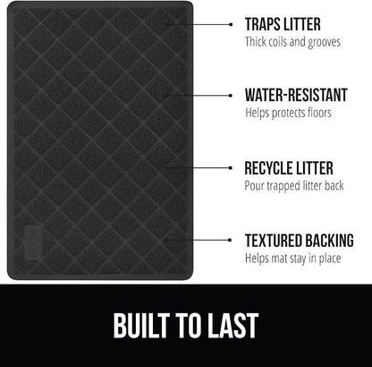 GORILLA GRIP Cat Litter Box Mat, Water Resistant, US Designed Kitty Litter - Image 2