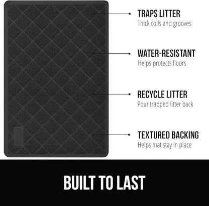 GORILLA GRIP Cat Litter Box Mat, Water Resistant, US Designed Kitty Litter - Image 2