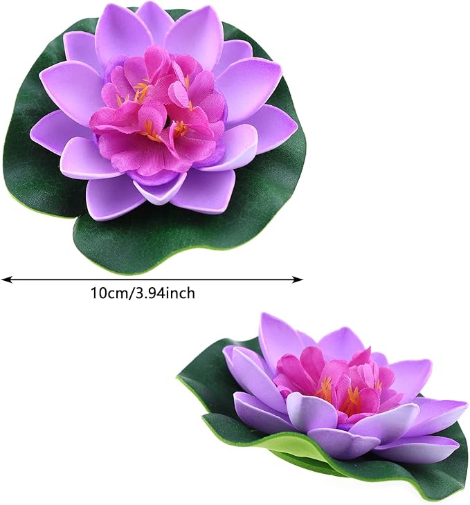 2PCS 10CM/3.94Inch Birdbath Fountain Accessory Lotus Leaf Flower Floating Spray - Image 3