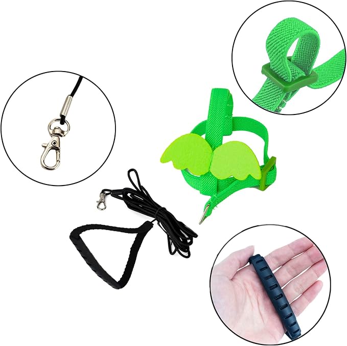 Dnoifne Pet Parrot Bird Harness and Leash, Adjustable Training Design Anti-Bite - Image 4