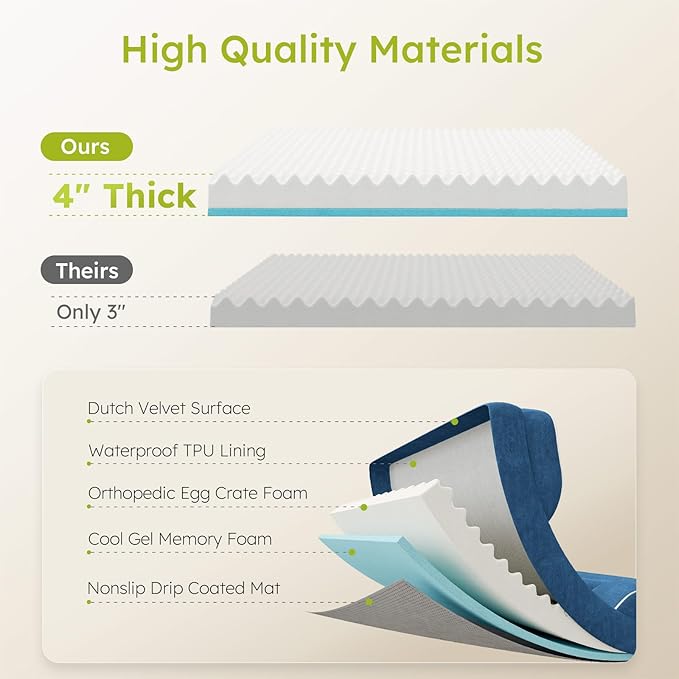Jumbo Dog Bed for Extra Large Dogs, Orthopedic Dog Bed - Image 3