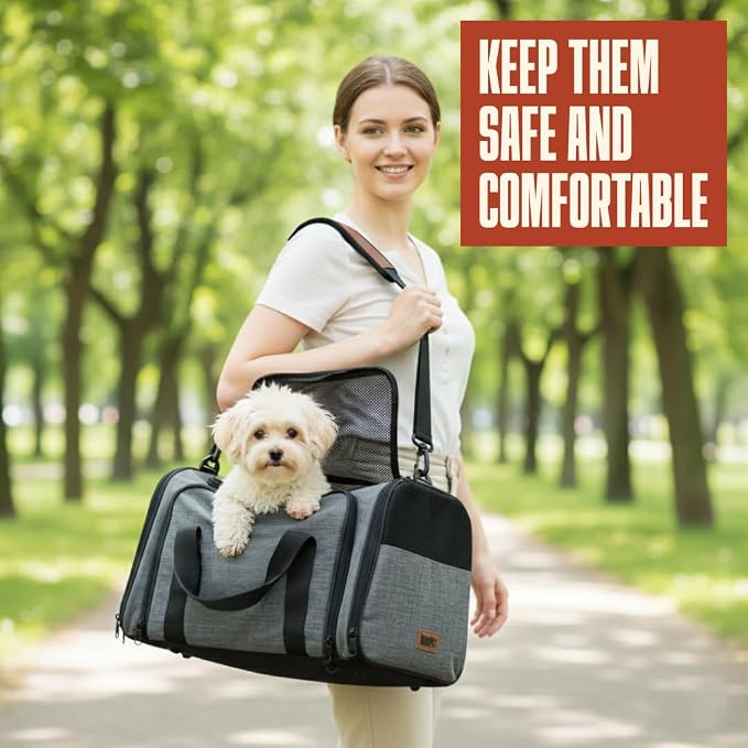Soft Sided Pet Carrier for Small Dogs & Cats up to 9 Lbs - Image 6
