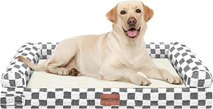 Large Dog Bed Orthopedic Washable: Beds Bolster XL Bed Large Big Dogs Egg Crate by Nanuya