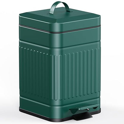 CEROELDA Small Trash Can with Lid-5L/1.3 Gal, Stainless Steel Outdoor Dog Poop by WelcometoCEROELDA