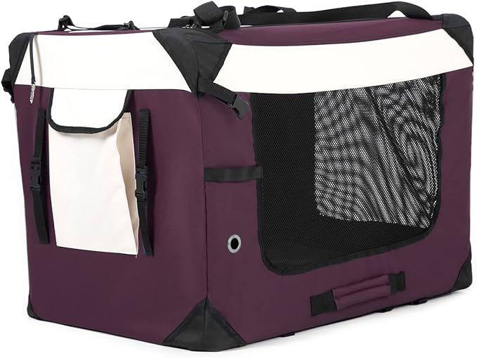 Collapsible Dog Travel Crate, Portable Soft-Sided Pet Carrier Extra Large Cat - Image 3