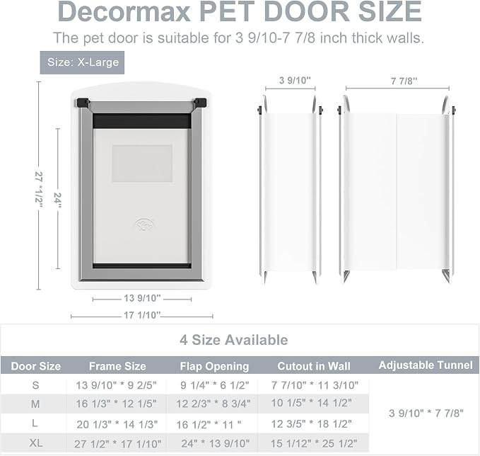 Dog Door for Wall, Steel Dog Door - Image 5