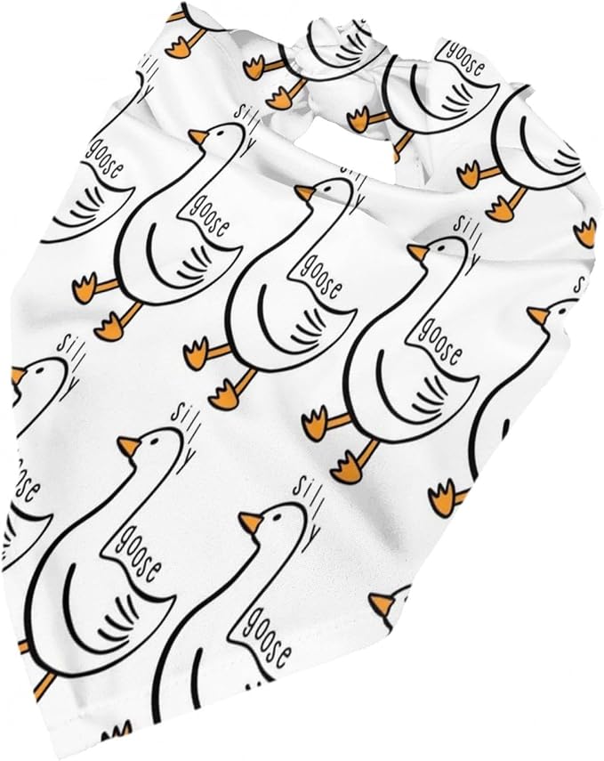 Silly Goose on The Loose Triangle Dog Bandana, Summer Bandana Funny Triangle - Image 5