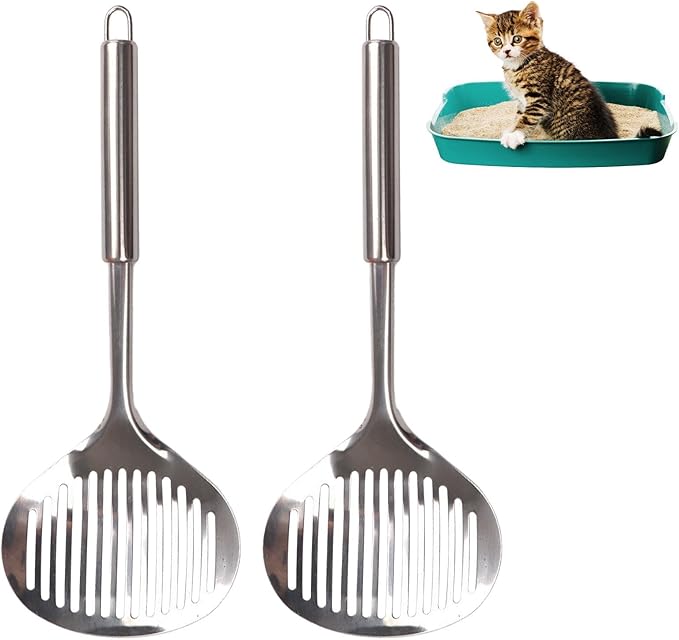 Kakalote 2pcs Cat Litter Scoop, Stainless Steel Durable Litter Scoop by Unknown