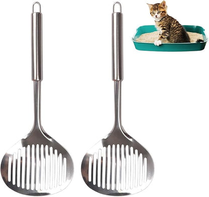 Kakalote 2pcs Cat Litter Scoop, Stainless Steel Durable Litter Scoop by Unknown