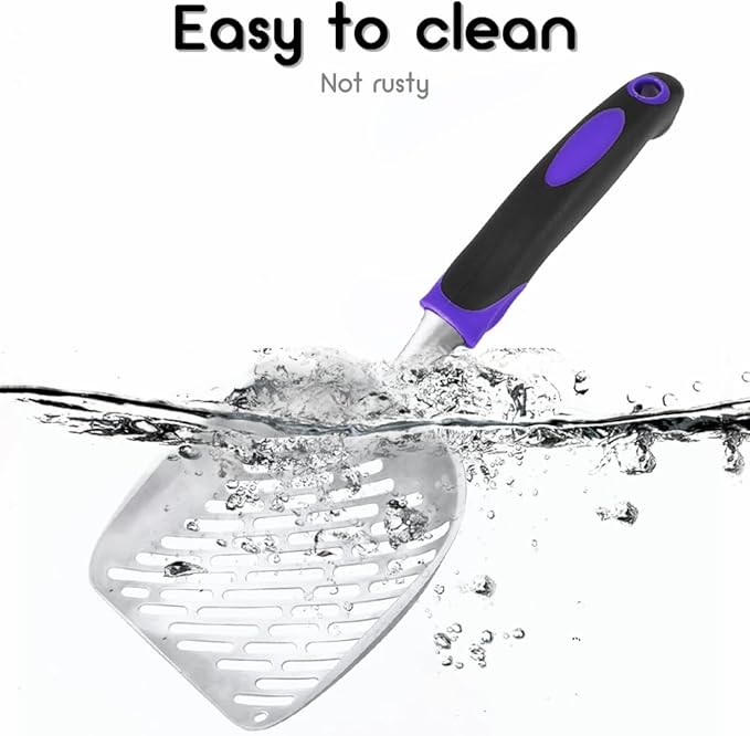 Cat Litter Scoop-Metal Cat Scooper-Long Handle Scoop, Cat Scooper-Poop - Image 5