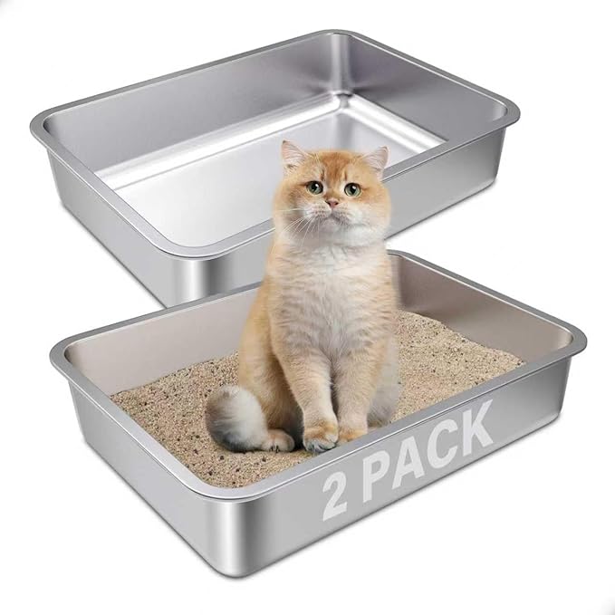 Stainless Steel Litter Box, Metal Litter Boxes by Futam