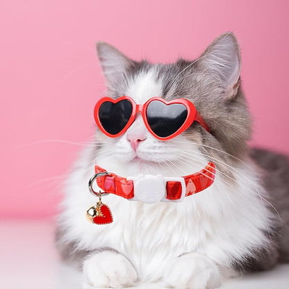 Unique Style Paws Valentine's Day Cat Collar, Cute Cat Collars - Image 2
