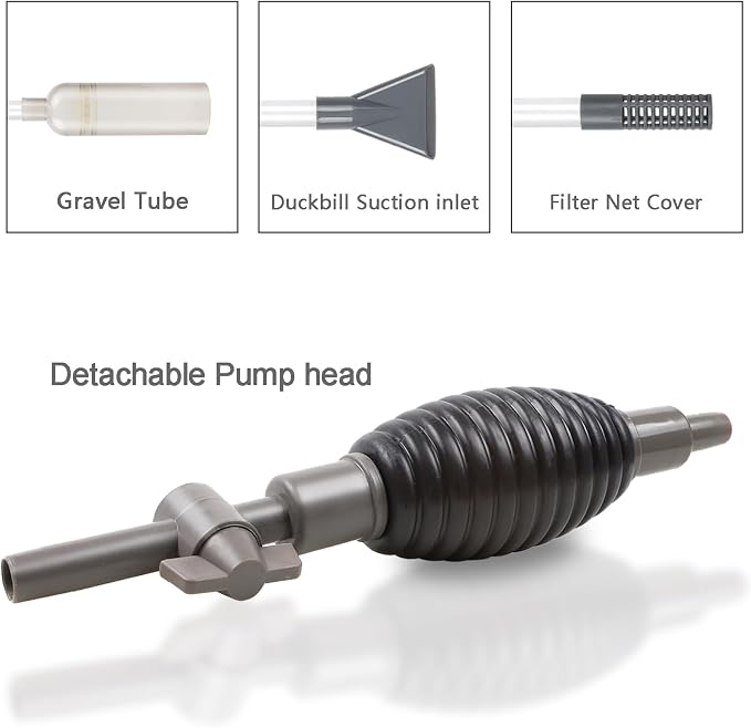 Aquarium Gravel Cleaner Siphon Vacuum, manually Operated Water Changer kit and - Image 3