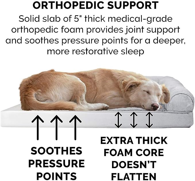 Furhaven Orthopedic Dog Bed for Large Dogs w/ Removable Bolsters & Washable - Image 5