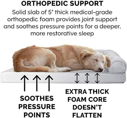 Furhaven Orthopedic Dog Bed for Large Dogs w/ Removable Bolsters & Washable - Image 5