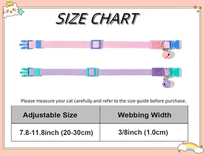 Elastic Cat Collar 2 Pack of Safety Quick Release Cat Collars - Image 8