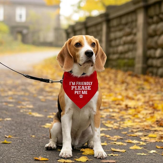 I'm Friendly Please Pet Me Dog Bandana - Image 5