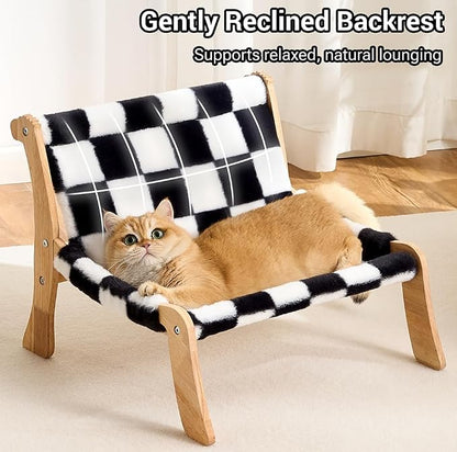 Solid Wood Cat Couch Bed for Indoor Cats, Modern Cat Sofa - Image 4