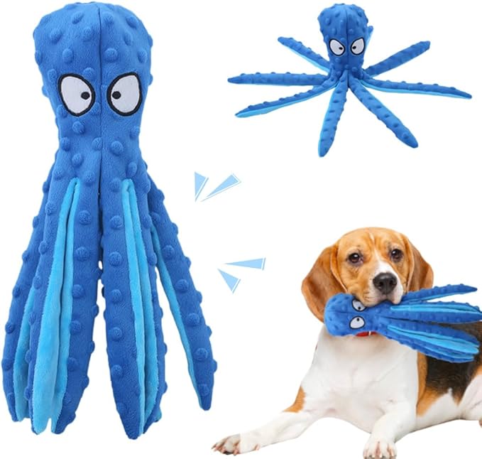Octopus Dog Toys, No Stuffing Crinkle Dog Toys by AprYew
