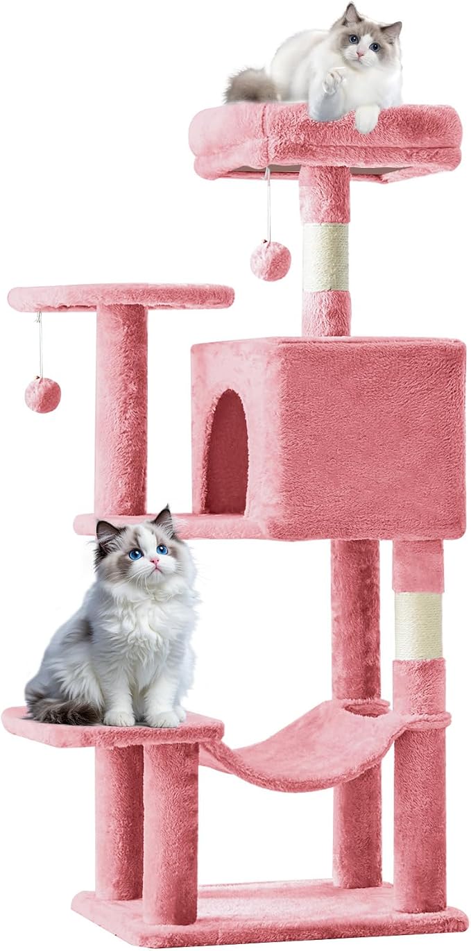 Sweetcrispy 44 Inch Cat Tree Tower, Cat Climbing Tower - Image 7