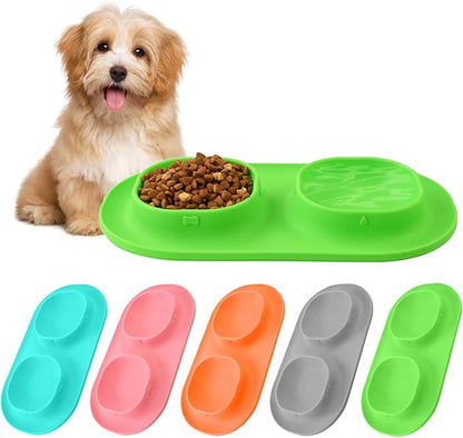 Small Size Puppy Dog Bowls: Food and Water Bowls Set by HOYEHOLA
