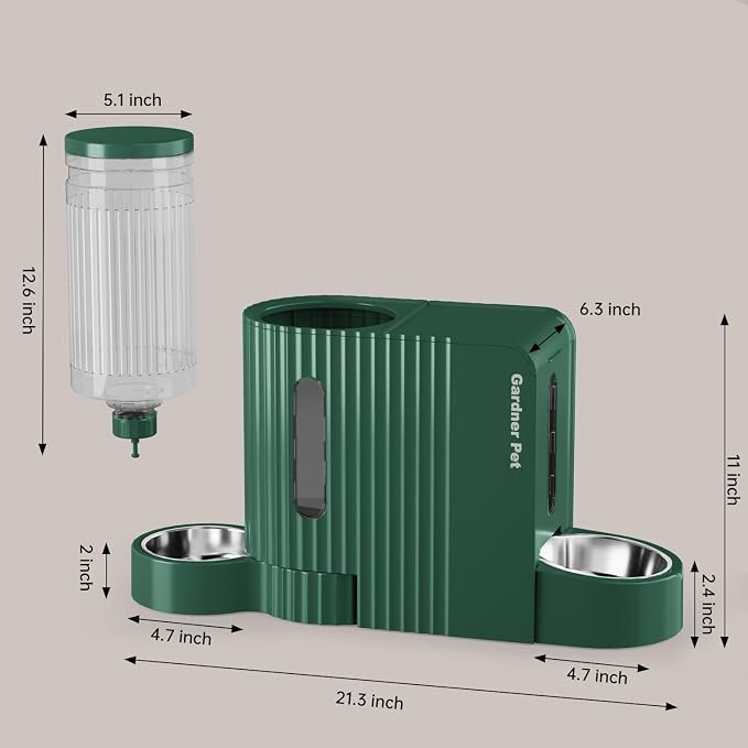 Gardner Pet Automatic Gravity Cat Food Feeder and Water Dispenser Stainless - Image 8