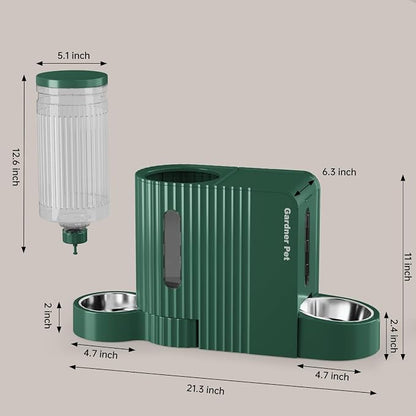 Gardner Pet Automatic Gravity Cat Food Feeder and Water Dispenser Stainless - Image 8
