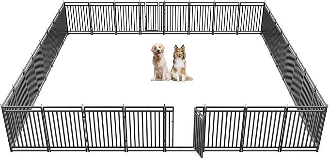 Dog Fence Outdoor for Yard Indoor Dog Playpen 40" Height 32 Panels Portable Dog by Petorldog
