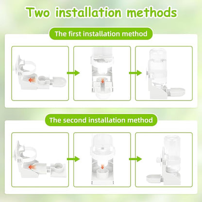 Rypet No Mess Bird Water Feeder Dispenser Set Automatic Bird Feeder Transparent - Image 4