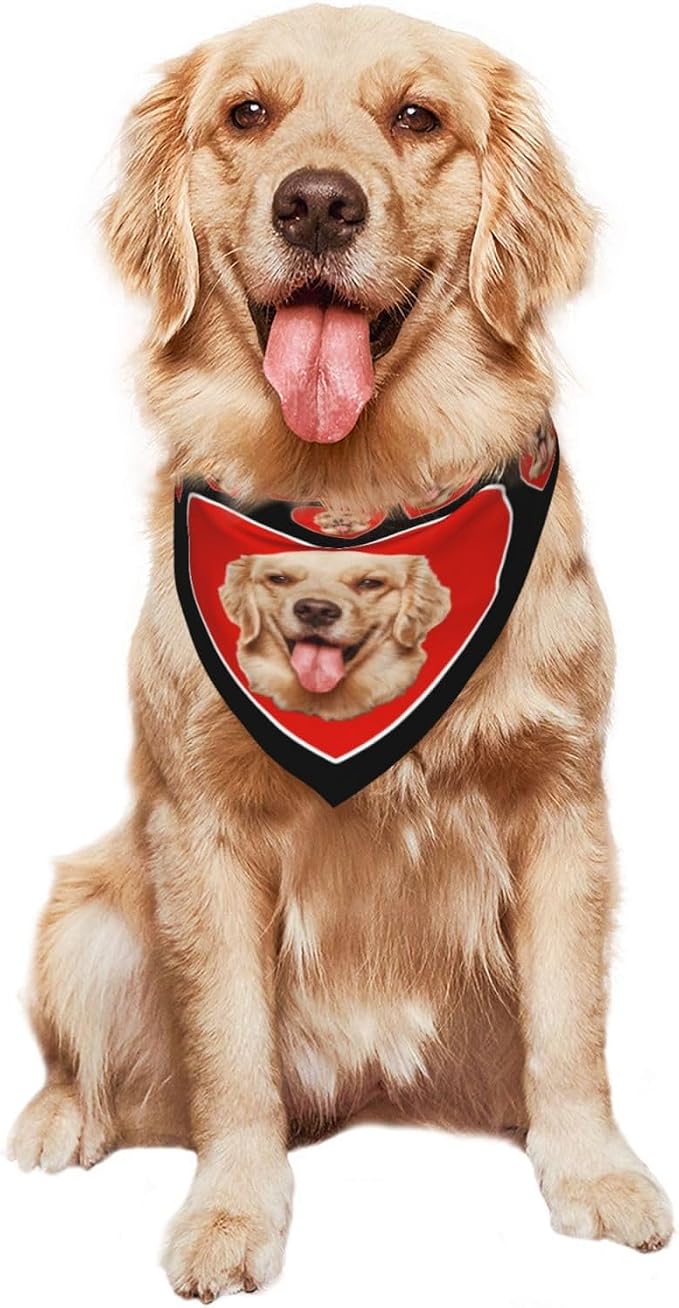 Custom Dog Bandana for Cat Dog Pet Add Your Design Personalized Neckwear - Image 2