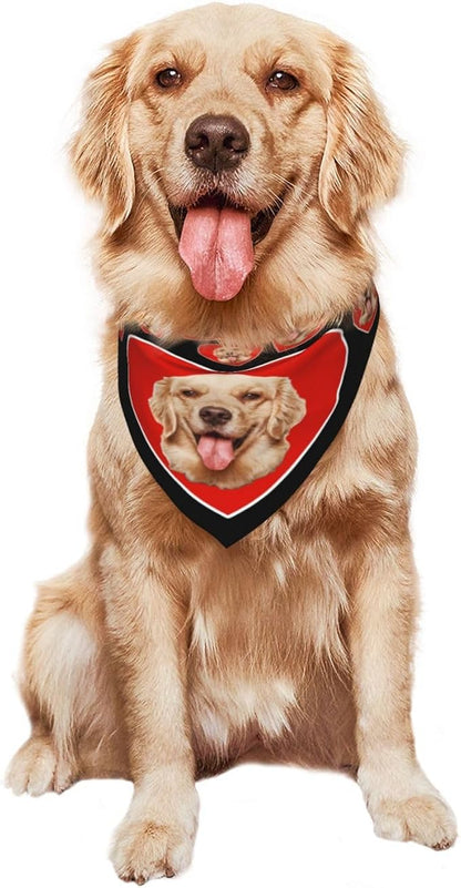 Custom Dog Bandana for Cat Dog Pet Add Your Design Personalized Neckwear - Image 2