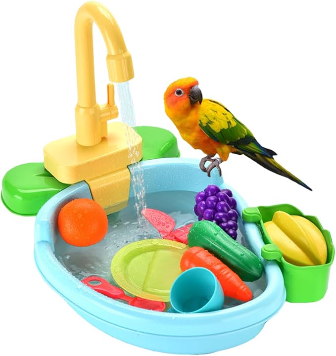 Bird Bath for Cage, Automatic Bath for Birds, Parrot Shower Bathtub Outdoor by Unknown