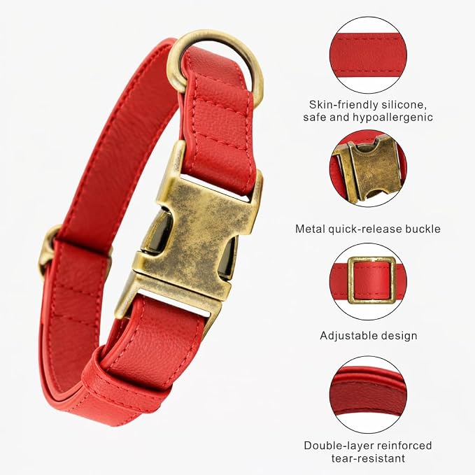 Silicone Dog Collar and Leash Set, Waterproof & Odor-Proof Puppy Collar - Image 3