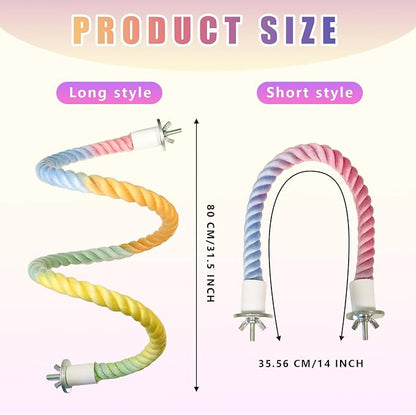 3PCS Parrot Perch, Soft Rope Bird Perches - Image 3