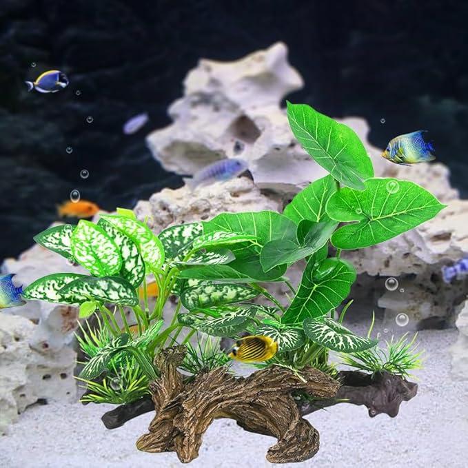 Fish Tank Decorations Aquarium Ornaments 3pcs Betta Silk Leaf Plants Artificial - Image 7