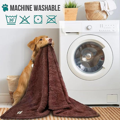 PetAmi Dog Blanket for Small Medium Dogs Brown, Fluffy Soft Puppy Blanket - Image 6