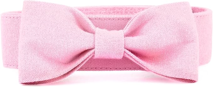 Segarty Dog Bow Tie Collar, Adjustable Pink Bowtie by Segarty