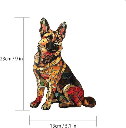 German Shepherd Window Hanging Decor Suncatcher Dog ，Stain Acrylic Window - Image 6