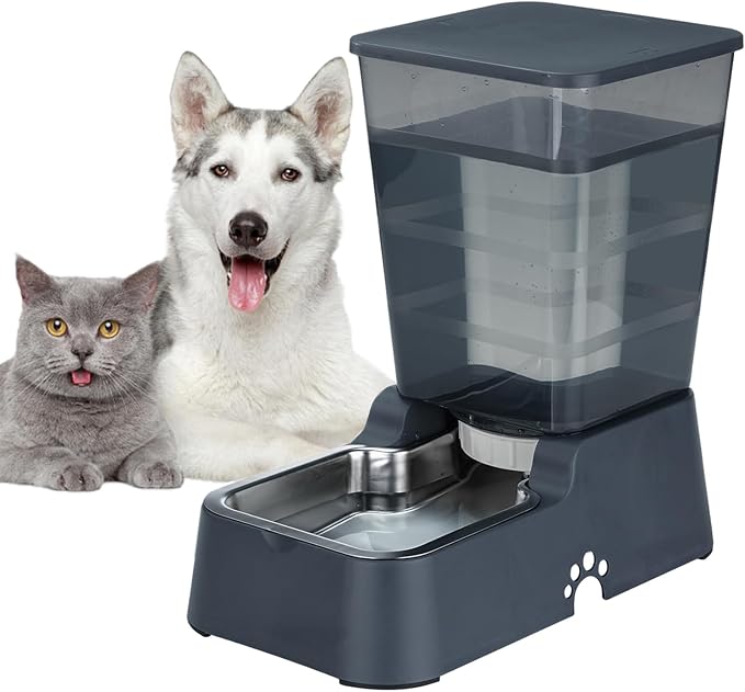 Automatic 5.4L/1.4Gal Pet Waterer, Pet Automatic Dog Water Dispenser Gravity by Leefele