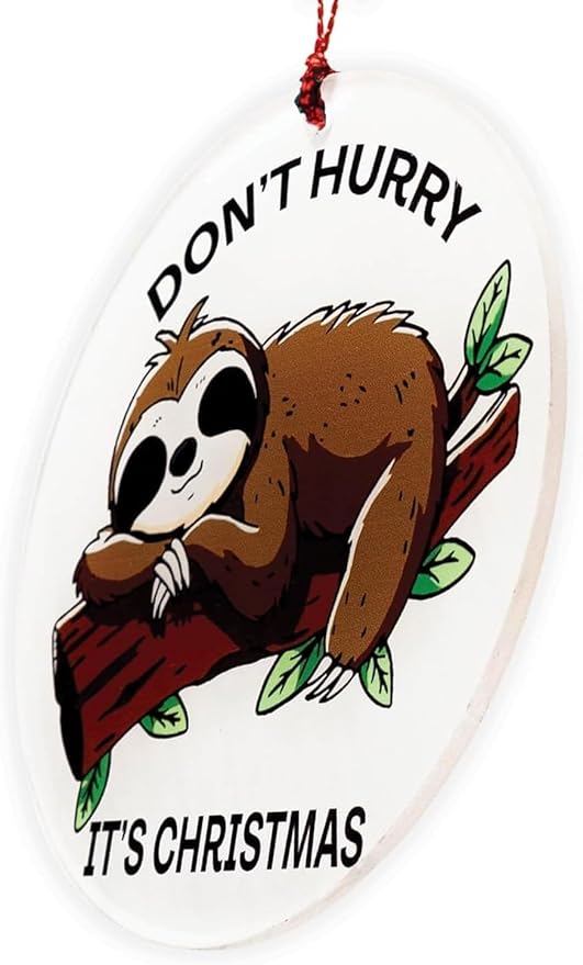 Sloth Ornament, Sloth Gifts for Women, Christmas Ornament 2025 Funny Lazy - Image 3