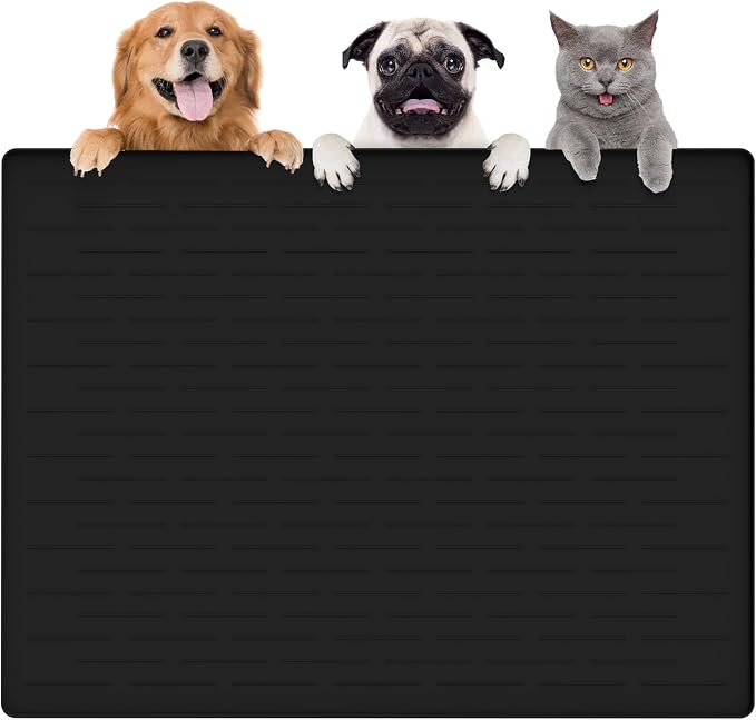 Largest Dog Food Mat, 39.5"x29.5" Silicone Dog and Cat Mat by Goldleaf