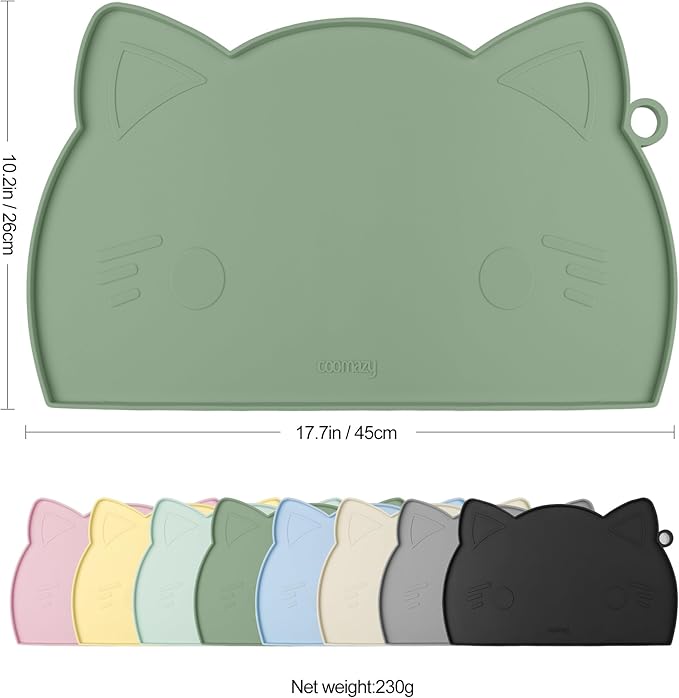 Coomazy Avocado Non-Slip Cat & Dog Feeding Mat - Image 2
