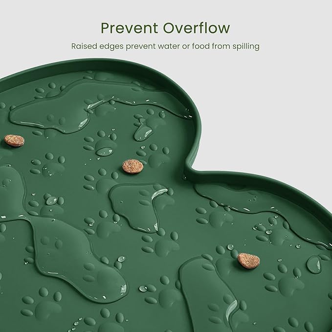 Dog Food Mat Anti-Slip Silicone Dog Bowl Mat Thicker Pet Placemat Waterproof - Image 5
