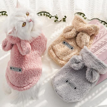 Selena Cat Bunny Ears Costume Cute Dog Kitten Hoodies Sweater Rabbit Ears Puppy - Image 6