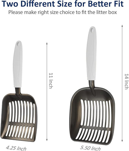 WePet Cat Litter Scoop, Non-Stick Plated Aluminum Alloy Sifter, Kitty Durable - Image 5