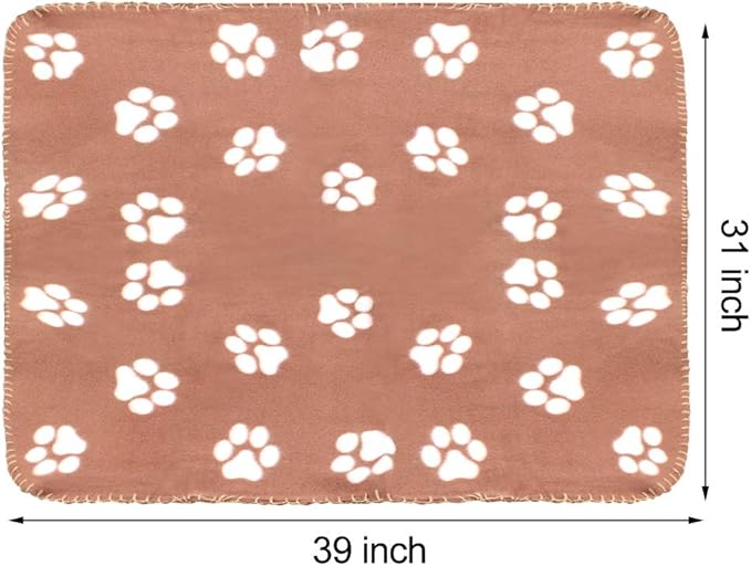 Comsmart Dog Blankets for Small Dogs, 6 Pack Puppy Blanket Cute Paw Print Pet - Image 5