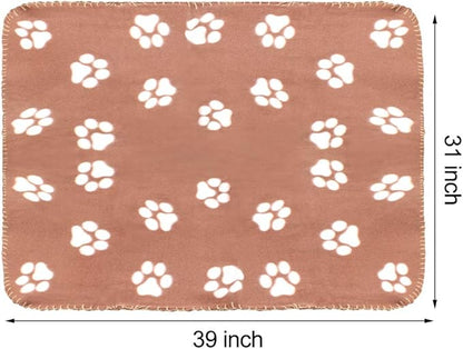 Comsmart Dog Blankets for Small Dogs, 6 Pack Puppy Blanket Cute Paw Print Pet - Image 5