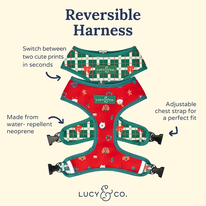 Lucy & Co. Cute Reversible Dog Harness Walking Halter - Image 4