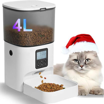 Automatic Cat Feeder, Cat Food Dispenser by ANDOLLHOME